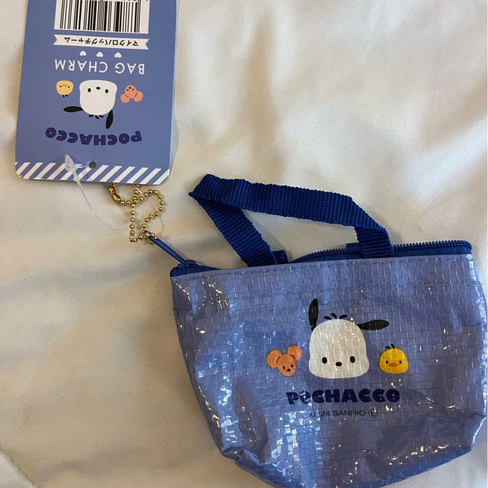 Sanrio Pochacco Diaso Blue Glittery Bag with Character Design
